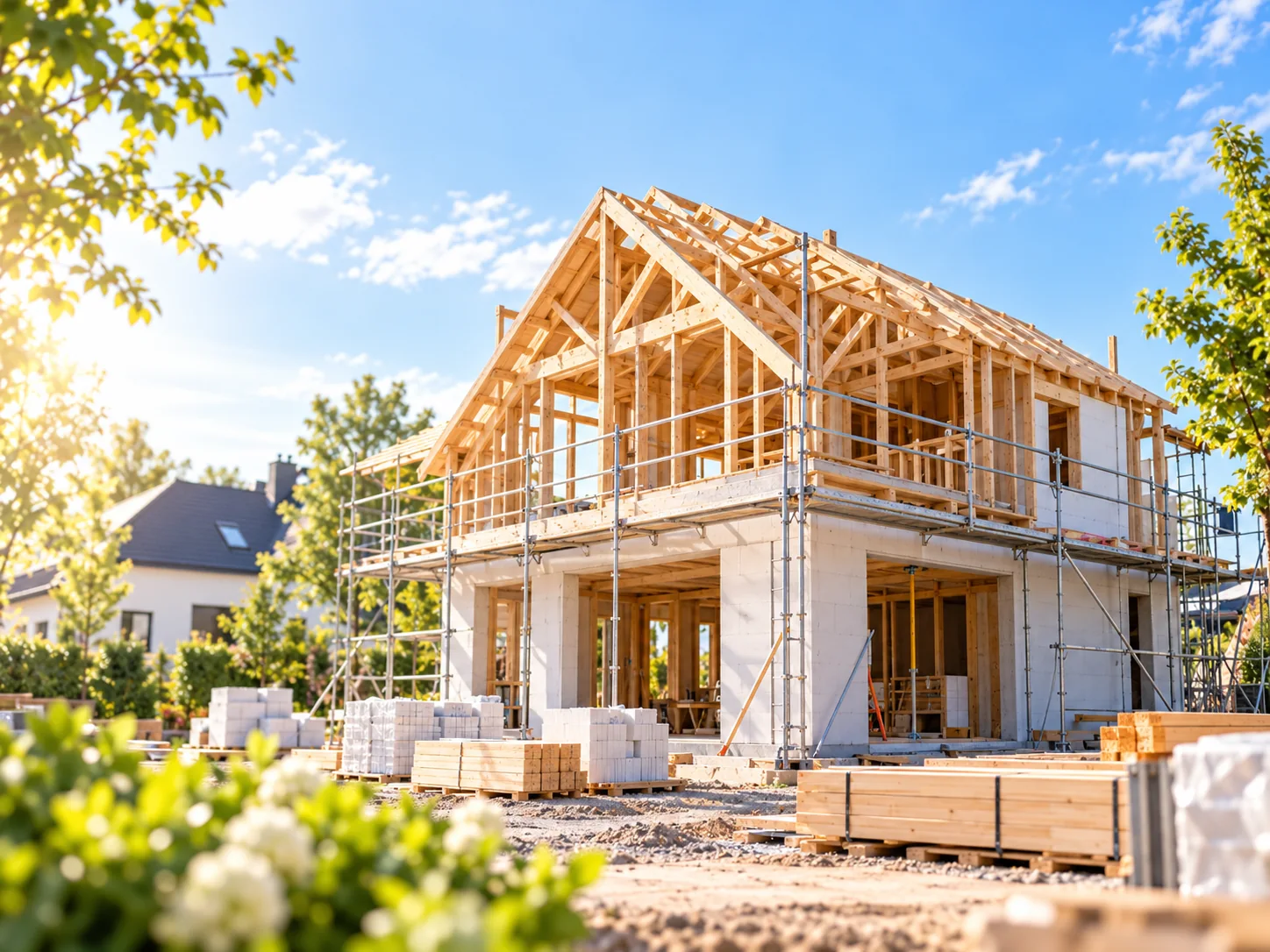 Neubau realisieren: beispielhaftes Immobilienmotiv